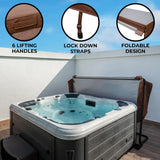 2.1m Hot Tub Spa Cover  Brown