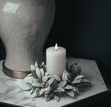 Small Frosted Candle Wreath