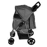 Pet Stroller with Rain Cover  Grey
