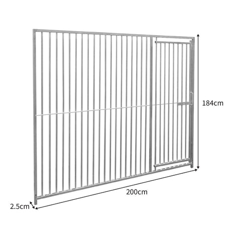 2m Dog Run Panel With Door  5cm Bar Spacing
