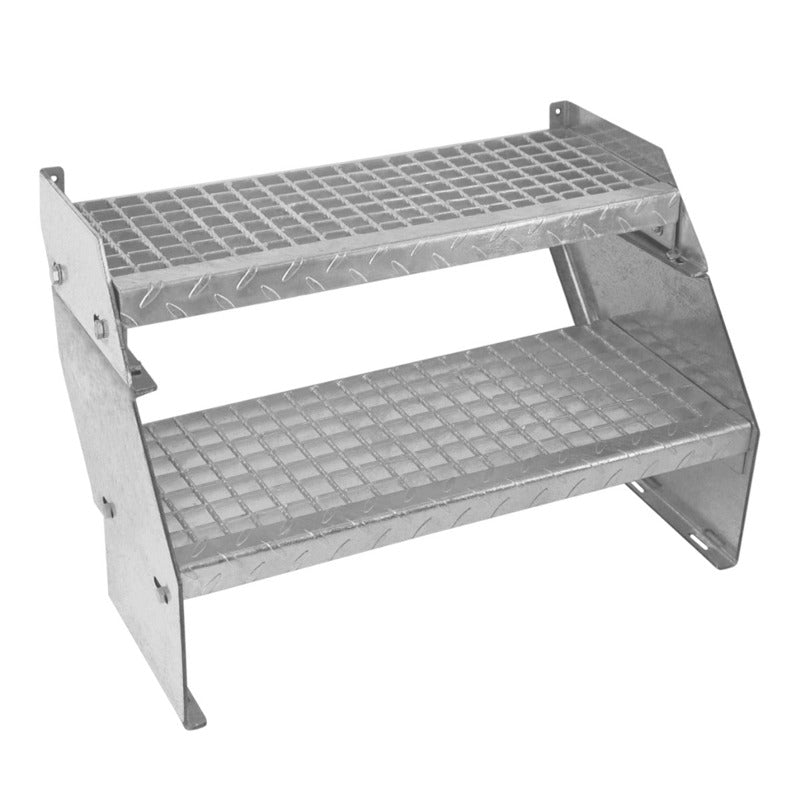 Adjustable 2 Section Galvanised Staircase - 600mm Wide