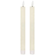 Luxe Collection Natural Glow S/ 2 Ivory LED Dinner Candles