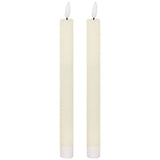 Luxe Collection Natural Glow S/ 2 Ivory LED Dinner Candles