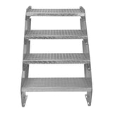 Adjustable 4 Section Galvanised Staircase - 600mm Wide