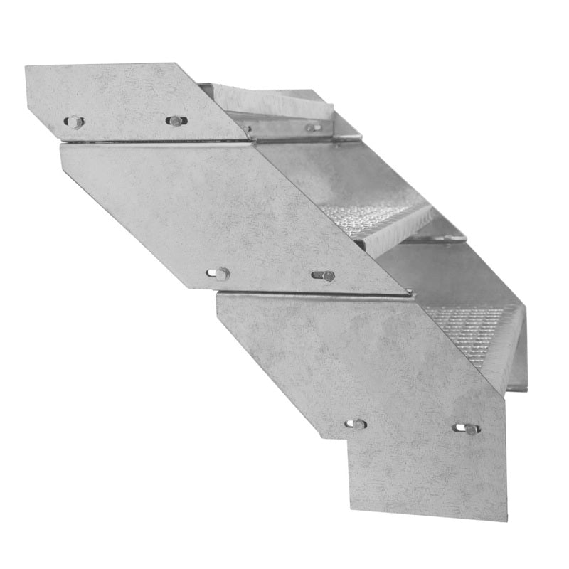 Adjustable 6 Section Galvanised Staircase - 600mm Wide