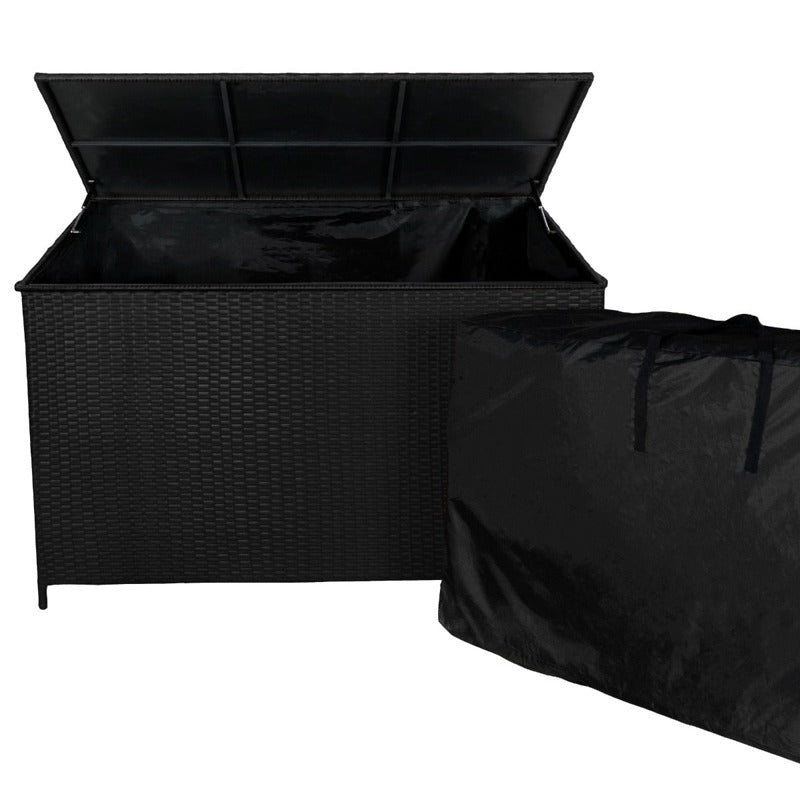 Rattan Cushion Storage Box - Black