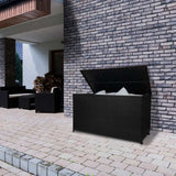 Rattan Cushion Storage Box - Black