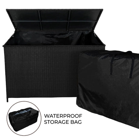 Rattan Storage Box 582L - Black