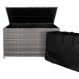Rattan Cushion Storage Box 582L - Grey