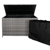 Rattan Cushion Storage Box 582L - Grey