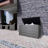 Rattan Cushion Storage Box 582L - Grey