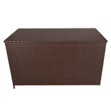 Rattan Cushion Storage Box 582L - Brown