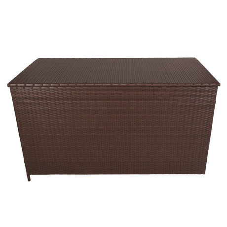 Rattan Cushion Storage Box 582L - Brown