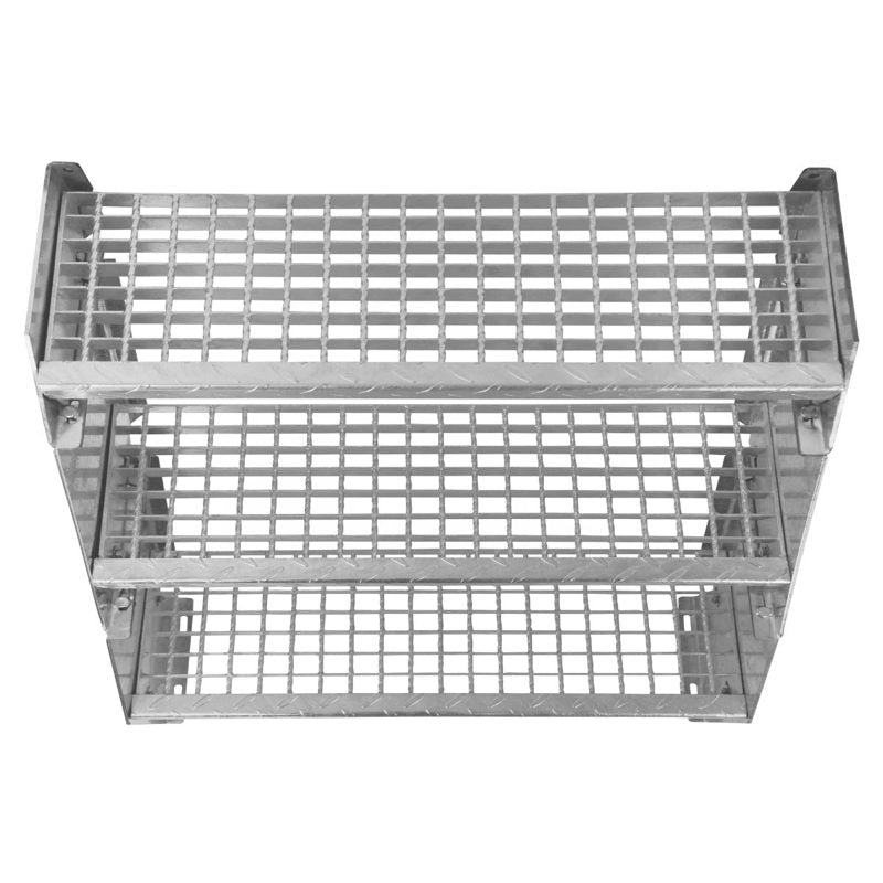 Adjustable 3 Section Galvanised Staircase - 900mm Wide