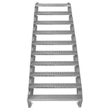 Adjustable 10 Section Galvanised Staircase - 900mm Wide