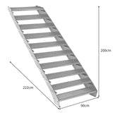 Adjustable 10 Section Galvanised Staircase - 900mm Wide
