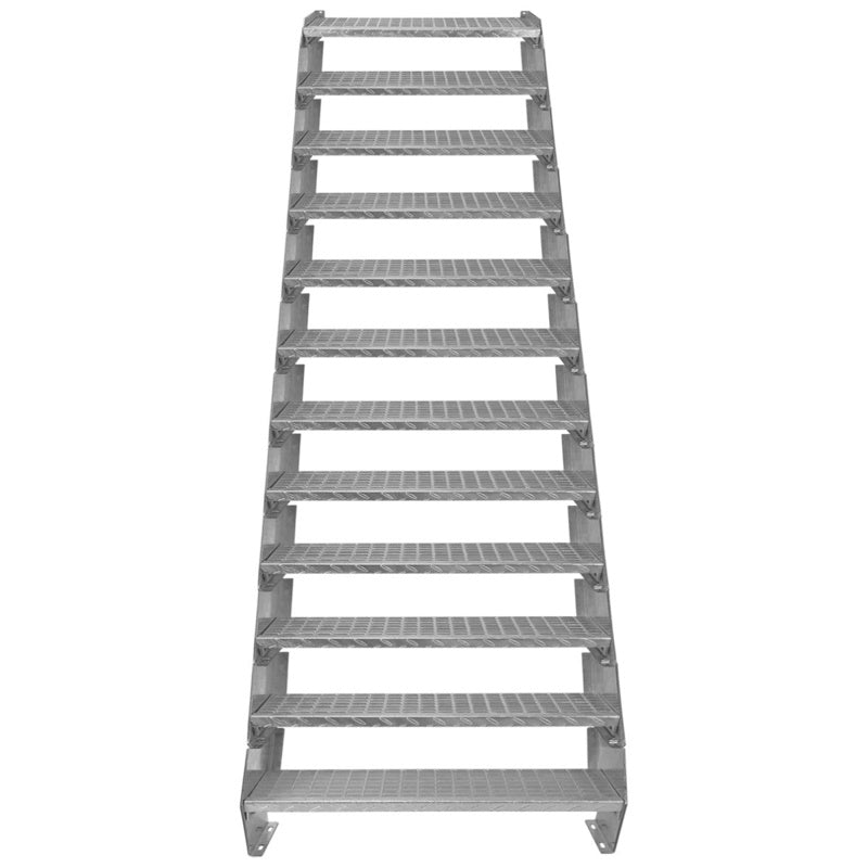 Adjustable 12 Section Galvanised Staircase - 900mm Wide