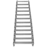 Adjustable 12 Section Galvanised Staircase - 900mm Wide