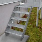 Adjustable 12 Section Galvanised Staircase - 900mm Wide