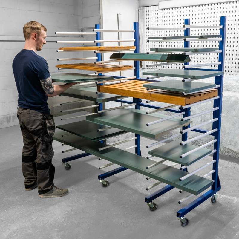 Combi Spray Drying Rack Trolley x 5 & 4 Connectors