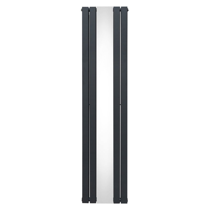 Flat Mirror Radiator - 1800mm x 425mm - Anthracite Grey