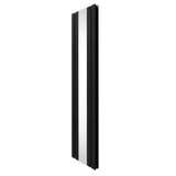 Flat Mirror Radiator - 1800mm x 425mm - Black