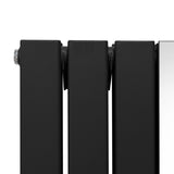 Flat Mirror Radiator - 1800mm x 425mm - Black