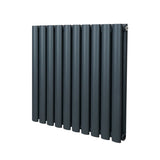 Oval Column Radiator  600mm x 600mm - Anthracite Grey