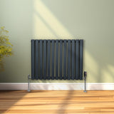 Oval Column Radiator  600mm x 780mm  Anthracite Grey