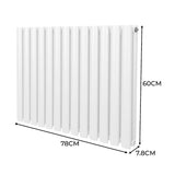 Oval Column Radiator  600mm x 780mm  White