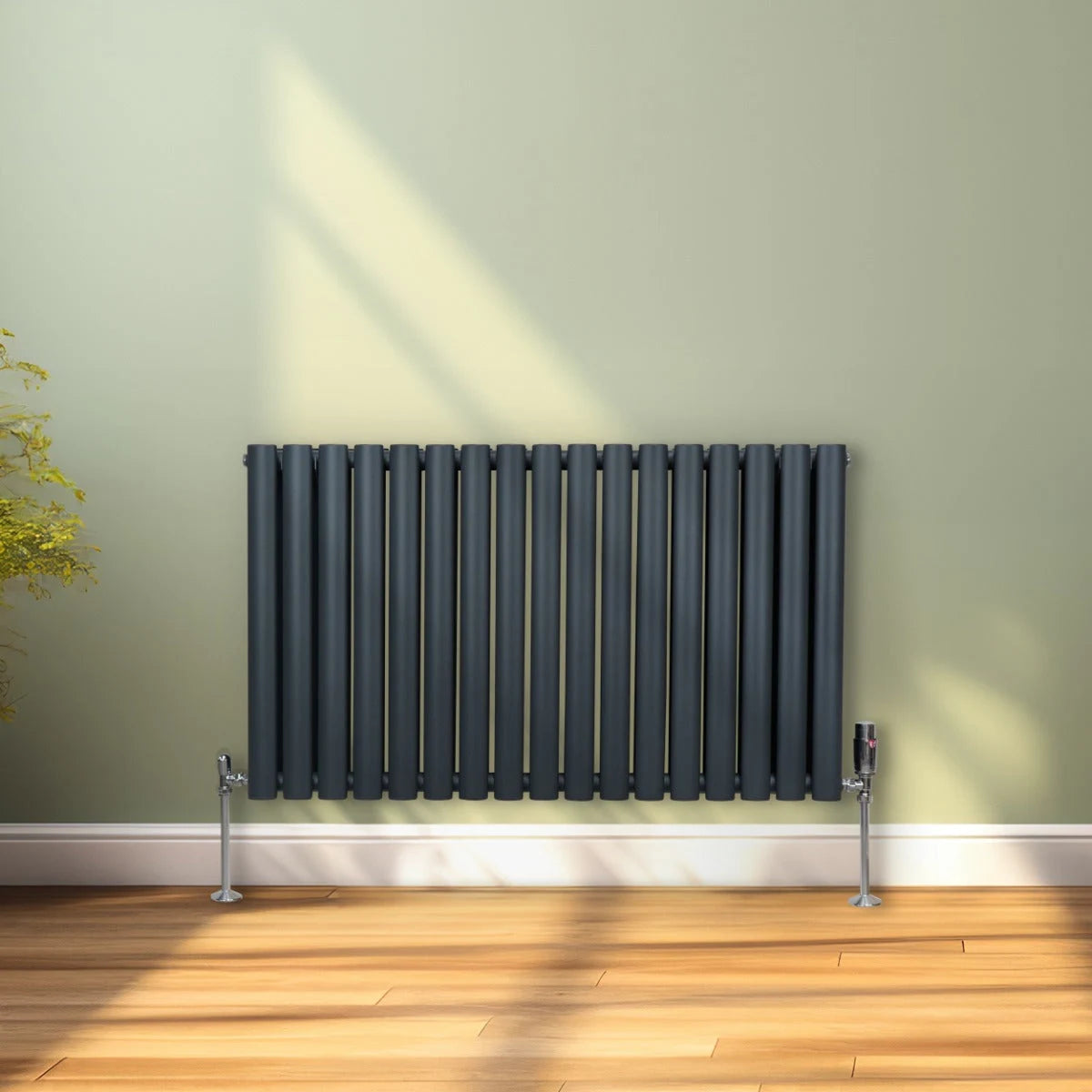 Oval Column Radiator  600mm x 1020mm  Anthracite Grey