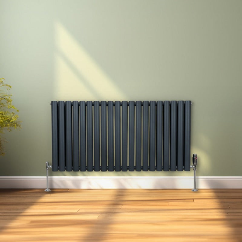 Oval Column Radiator  600mm x 1200mm  Anthracite Grey