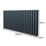 Oval Column Radiator  600mm x 1200mm  Anthracite Grey