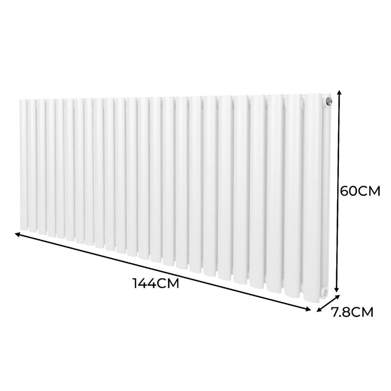Oval Column Radiator  600mm x 1440mm  White