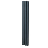 Oval Column Radiator  1600mm x 240mm  Anthracite Grey