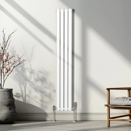 Oval Column Radiator  1600mm x 240mm  White