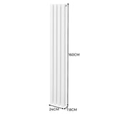 Oval Column Radiator  1600mm x 240mm  White