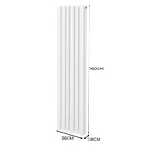 Oval Column Radiator  1600mm x 360mm  White