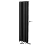 Oval Column Radiator  1600mm x 360mm  Black