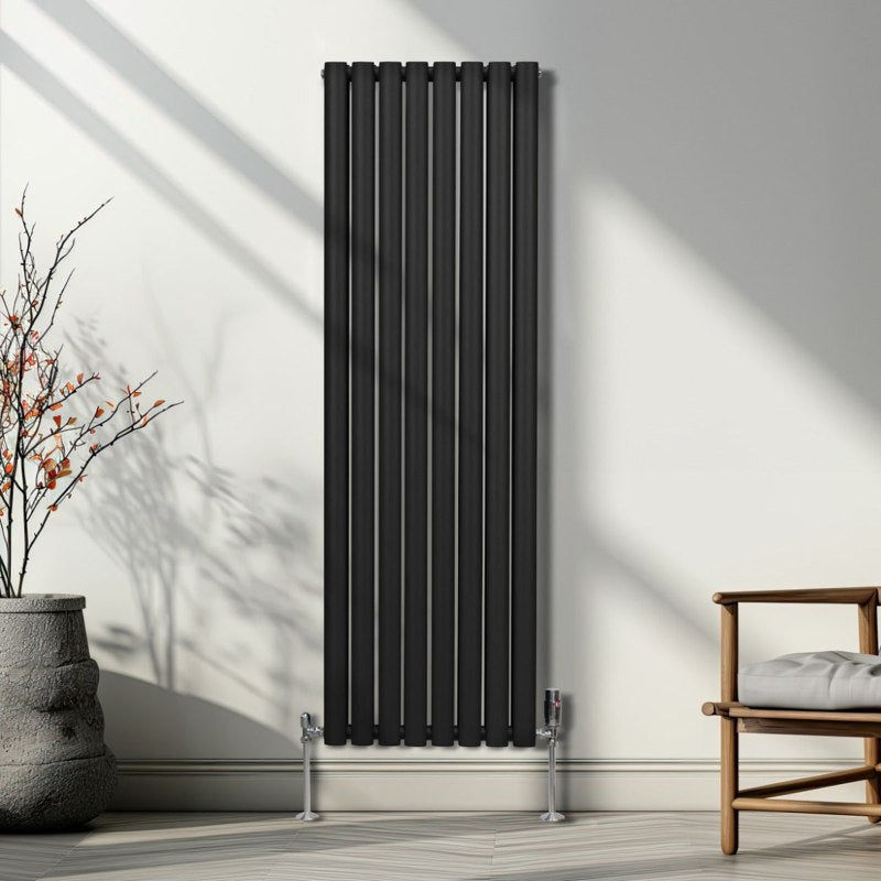 Oval Column Radiator  1600mm x 480mm  Black