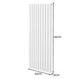 Oval Column Radiator  1600mm x 600mm  White