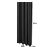 Oval Column Radiator  1600mm x 600mm  Black