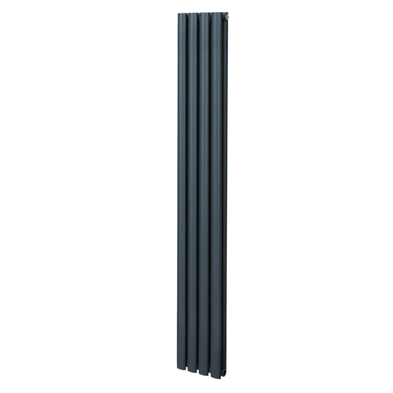 Oval Column Radiator  1800mm x 240mm  Anthracite Grey
