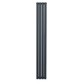 Oval Column Radiator  1800mm x 240mm  Anthracite Grey