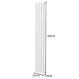 Oval Column Radiator  1800mm x 240mm  White