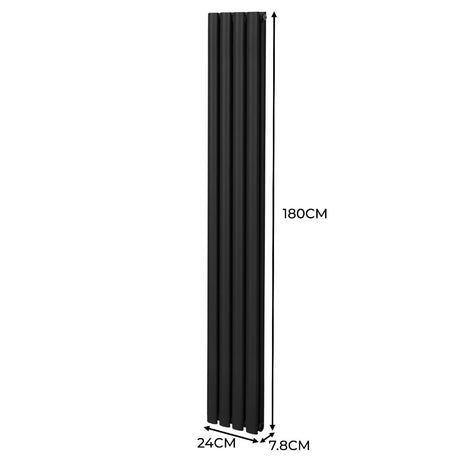 Oval Column Radiator  1800mm x 240mm  Black