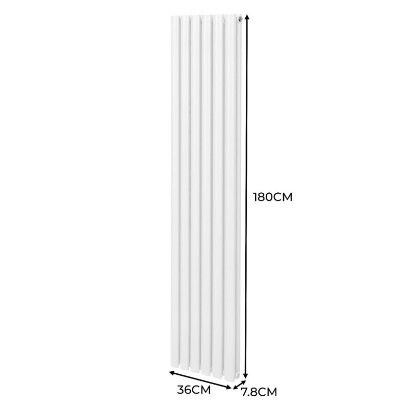 Oval Column Radiator  1800mm x 360mm  White