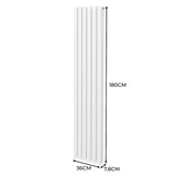 Oval Column Radiator  1800mm x 360mm  White