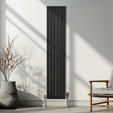 Oval Column Radiator – 1800mm x 360mm – Black