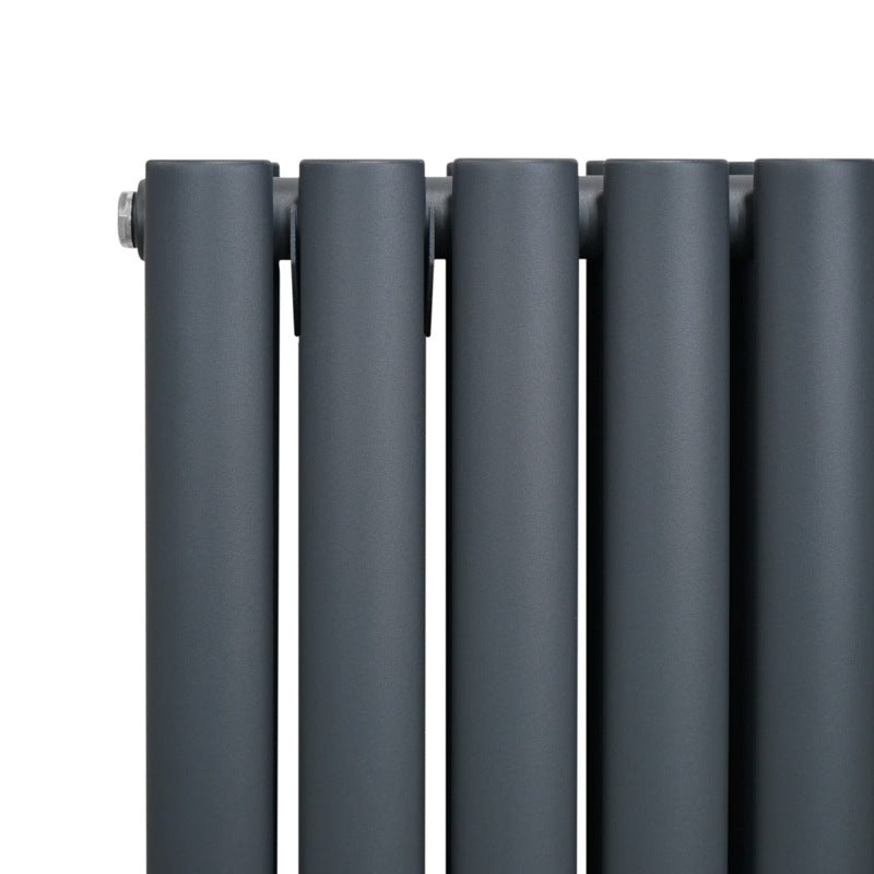 Oval Column Radiator  1800mm x 480mm  Anthracite Grey